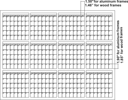 Calendar dry erase board 12 month 3x4