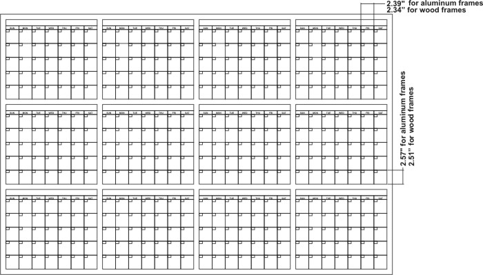 Calendar dry erase board 12 month 4x6