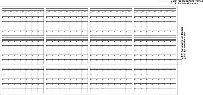 Calendar dry erase board 12 month 4x8