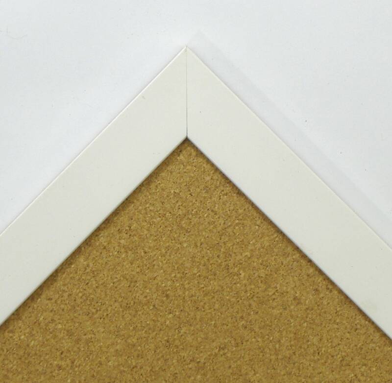 Cork board white satin