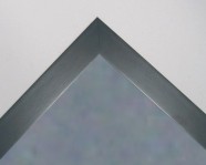 Grey fabric bulletin boards with stainless frame