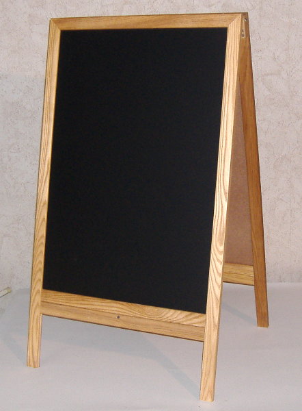 Oak  A-frame chalkboard easel
