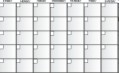 one month calendar dry erase board